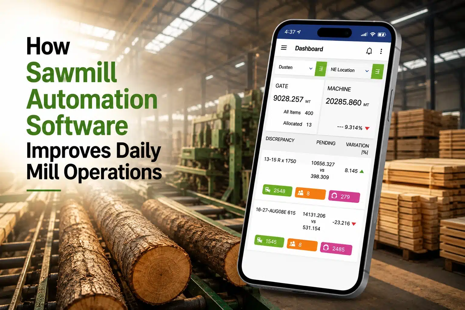 How Sawmill Automation Software Improves Daily Mill Operations